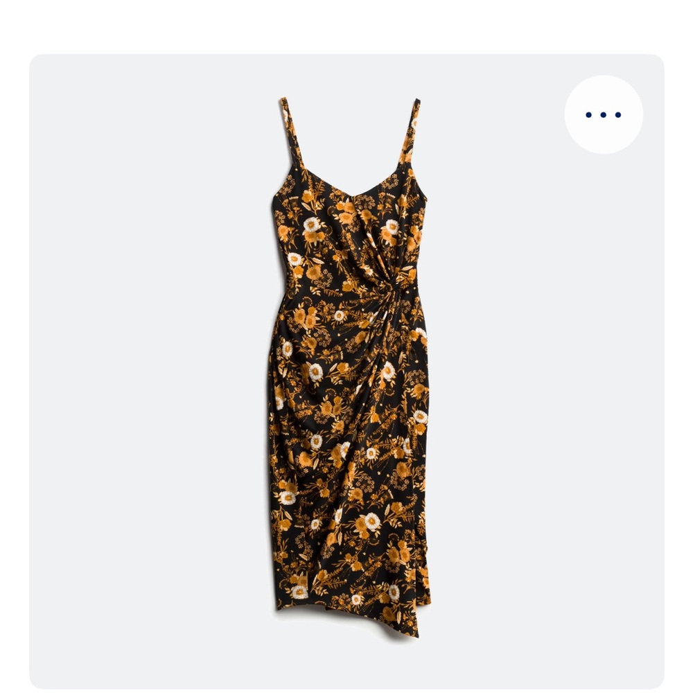 Nine Britton Gold and Yellow Slip Midi Dress